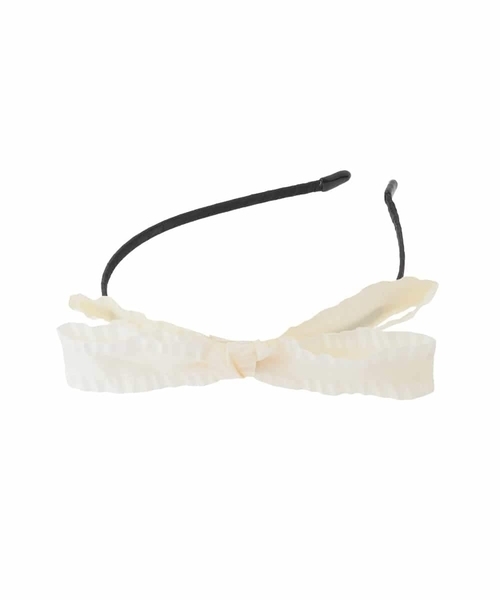 a.v.v（アーヴェヴェ）の「[KIDS][セレモニー]グログランフリルリボンカチューシャ（カチューシャ・キッズ・ネイビー/アイボリー・120）」の3枚目の写真