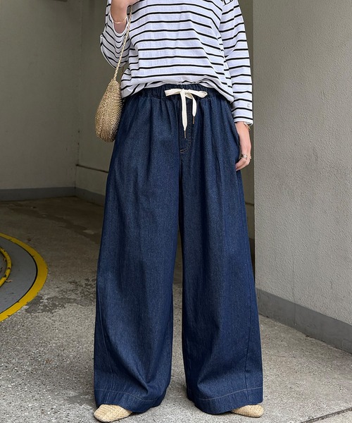 LBC（エルビーシー）の「【セットアップ着用可能】LBC ドロストワイドイージーパンツ（その他パンツ・レディース・ネイビー/オフホワイト/ライトブルー・L/M）」の20枚目の写真