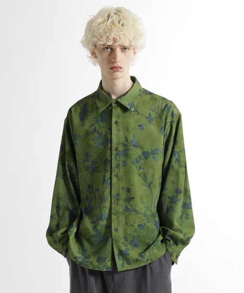 HARE（ハレ）の「シードフラワーアートガラシャツ(HARE)（シャツ/ブラウス・メンズ・ブラック/ホワイト/グリーン・FREE）」の3枚目の写真