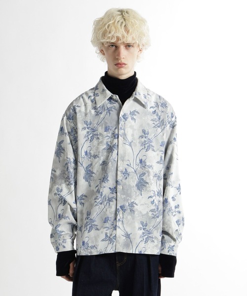 HARE（ハレ）の「シードフラワーアートガラシャツ(HARE)（シャツ/ブラウス・メンズ・ブラック/ホワイト/グリーン・FREE）」の9枚目の写真