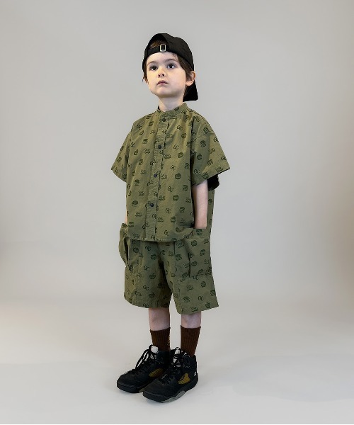 GROOVY COLORS（グルービーカラーズ）の「GC Patterned Side Pocket Shorts（その他パンツ・キッズ・カーキ・115/125）」の5枚目の写真