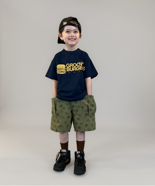 GROOVY COLORS（グルービーカラーズ）の「GC Patterned Side Pocket Shorts（その他パンツ・キッズ・カーキ・115/125）」の4枚目の写真