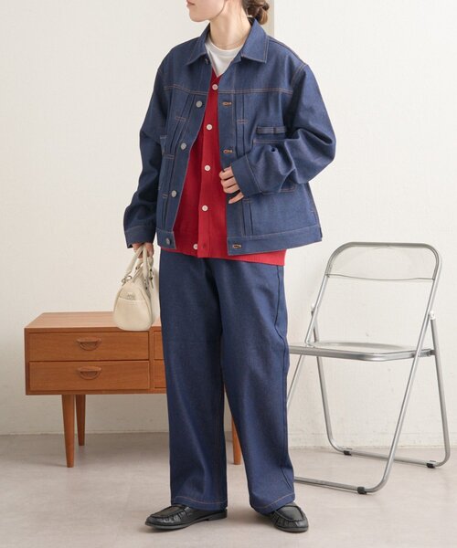 GEVACO（ゲバコ）の「【GEVACO】10ozデニムイージーワイドパンツ（デニムパンツ・レディース・ネイビー・MEDIUM/LARGE/SMALL）」の7枚目の写真