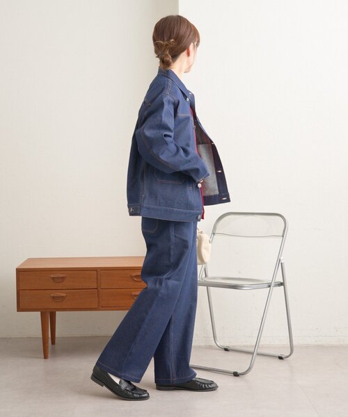GEVACO（ゲバコ）の「【GEVACO】10ozデニムイージーワイドパンツ（デニムパンツ・レディース・ネイビー・MEDIUM/LARGE/SMALL）」の8枚目の写真