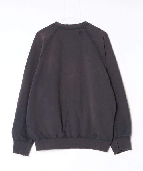 my beautiful landlet（マイビューティフルランドレット）の「【my beautiful landlet】DAMAGE EMBROIDERY SWEATSHIRT（スウェット・メンズ・ブラック/ネイビー/グレー/オートミール・0/1）」の5枚目の写真