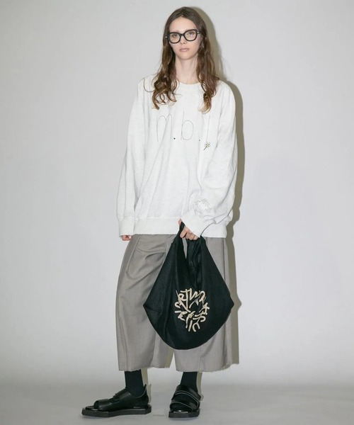 my beautiful landlet（マイビューティフルランドレット）の「【my beautiful landlet】DAMAGE EMBROIDERY SWEATSHIRT（スウェット・メンズ・ブラック/ネイビー/グレー/オートミール・0/1）」の19枚目の写真