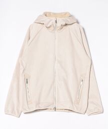 《MMMM》バックサイドフリース スウェード ZIPパーカー
