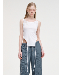 Double Strap Sleeveless Top White