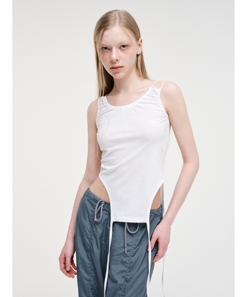 ETMON（エトモン）の「Double Strap Sleeveless Top White（スカート・レディース・その他・FREE）」の3枚目の写真