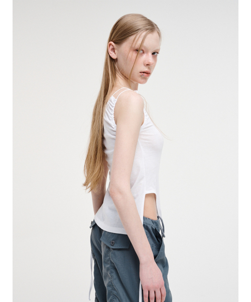 ETMON（エトモン）の「Double Strap Sleeveless Top White（スカート・レディース・その他・FREE）」の5枚目の写真