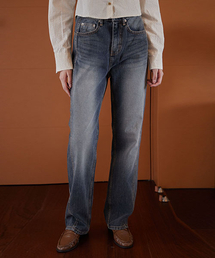 FRED STITCH LONG WIDE DENIM PANTS