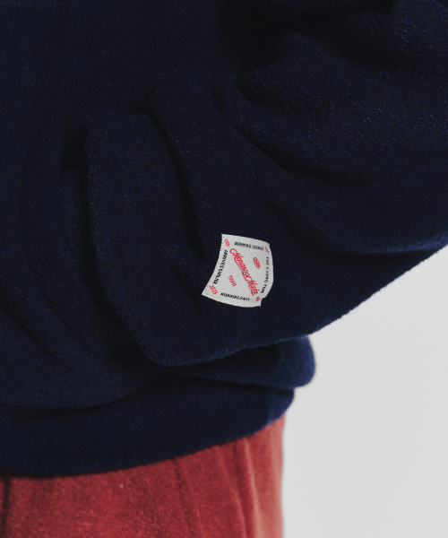 MENASOO(ミナス)の「Terry Fleece Sweatshirt Half Zip Up_Navy(スウェット・レディース・ネイビー・1/2)」の8枚目の写真