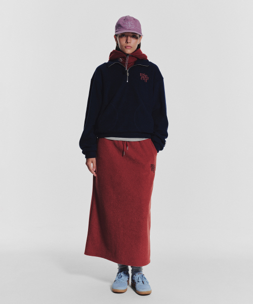 MENASOO(ミナス)の「Terry Fleece Sweatshirt Half Zip Up_Navy(スウェット・レディース・ネイビー・1/2)」の9枚目の写真