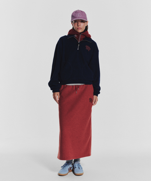MENASOO(ミナス)の「Terry Fleece Sweatshirt Half Zip Up_Navy(スウェット・レディース・ネイビー・1/2)」の14枚目の写真