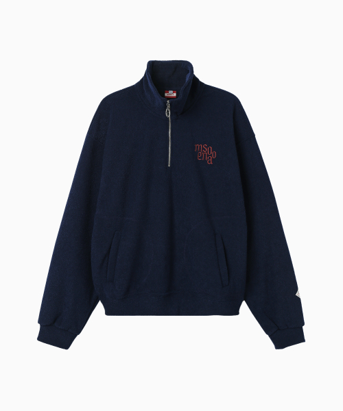 MENASOO(ミナス)の「Terry Fleece Sweatshirt Half Zip Up_Navy(スウェット・レディース・ネイビー・1/2)」の15枚目の写真