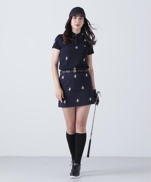 St ANDREWS(セントアンドリュース)の「【St ANDREWS】接触冷感 リーフ柄刺繍ナイロンストレッチスカート (WOMENS)(スカート・レディース・ベージュ/ネイビー・L/SS/M/S)」の11枚目の写真