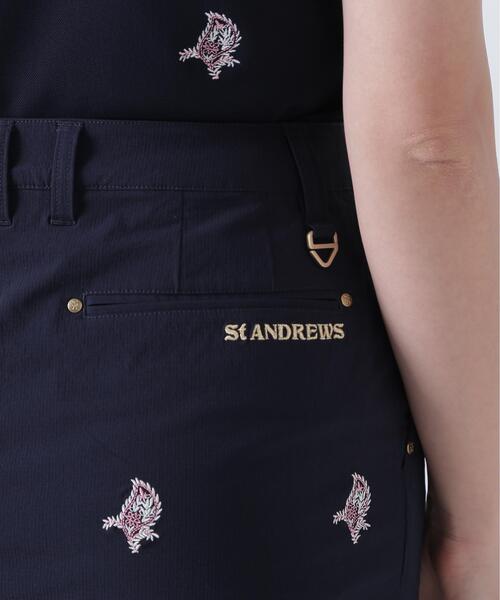 St ANDREWS(セントアンドリュース)の「【St ANDREWS】接触冷感 リーフ柄刺繍ナイロンストレッチスカート (WOMENS)(スカート・レディース・ベージュ/ネイビー・L/SS/M/S)」の20枚目の写真