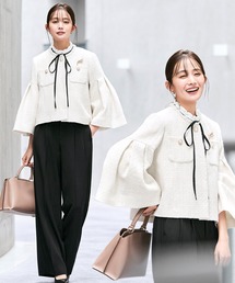 RUIRUE BOUTIQUE(���C���G�u�e�B�b�N)�̃X�g���b�` �b �m�[�J���[ �V���[�g �t���A �W���P�b�g ���C�h�p���c �X�[�c �b �Z�b�g�A�b�v�E�I�t�B�X�J�W���A���E�Z�����j�[�X�[�c�E�t�H�[�}���X�[�c�E�}�}�X�[�c�E�p���c�X�[�c(�X�[�c�Z�b�g)