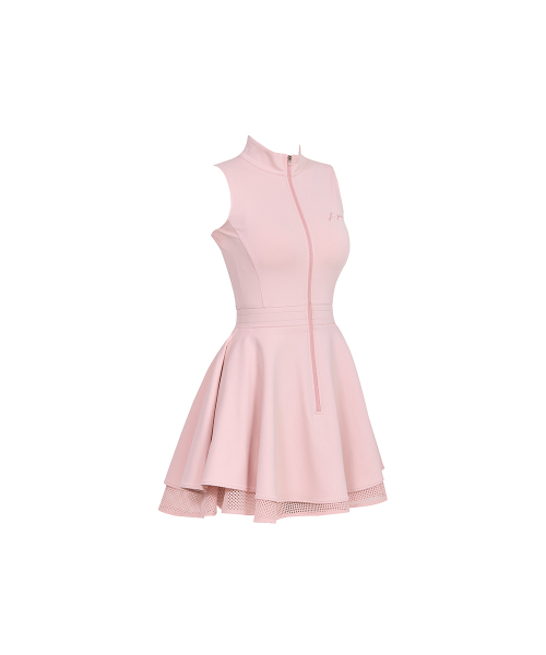 J.JANE(ジェイジェーン)の「前ファスナー ダブルフレアワンピース (ピンク)(ワンピース・レディース・その他・S/M/XS)」の3枚目の写真
