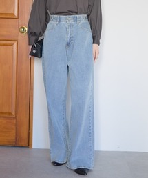PREFERIR（プレフェリール）の「リサイクルデニム ワイドパンツ（ウエストゴム）（デニムパンツ）」
