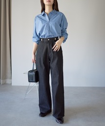 PREFERIR（プレフェリール）の「リサイクルデニム ワイドパンツ（ウエストゴム）（デニムパンツ）」