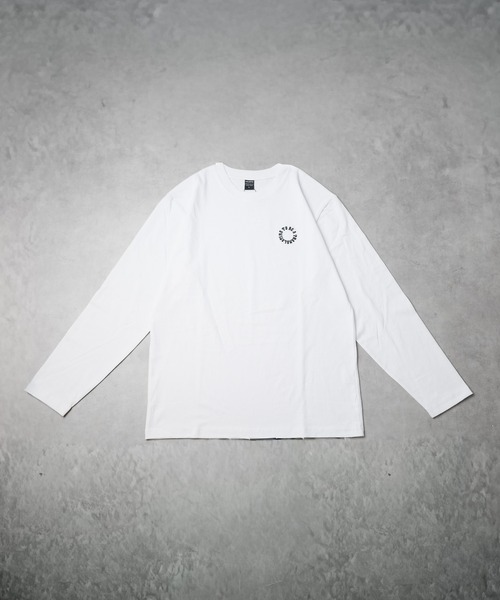 B.I.D.(ビーアイディー)の「《刺繍ロングスリーブTシャツ(サークルロゴ)》(Tシャツ/カットソー・メンズ・ライトカーキ/ホワイト/ブラック・MEDIUM)」の1枚目の写真
