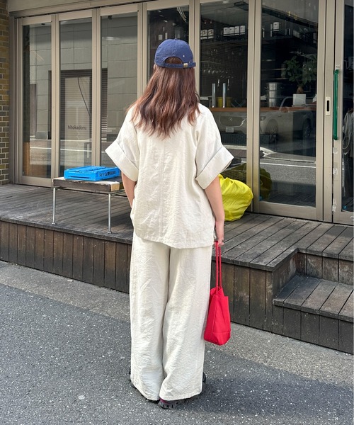 PILIT（ピリット）の「【セットアップ可】５分袖ジャケット（テーラードジャケット・レディース・ブラック/ブラック系その他/ベージュ・MEDIUM）」の21枚目の写真