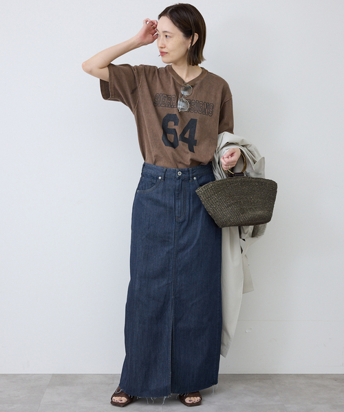 SLOBE IENA（スローブイエナ）の「《WEBのみ4サイズ展開》LE DENIM スリットフレアデニムスカート（デニムスカート・レディース・ネイビー/ブルー系その他・34/36/38/40）」の7枚目の写真