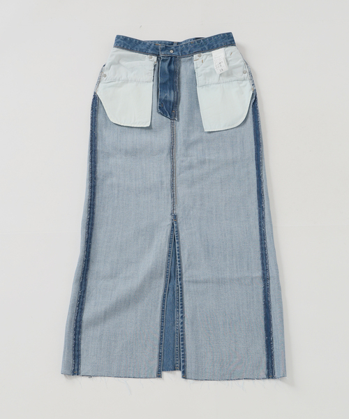 SLOBE IENA（スローブイエナ）の「《WEBのみ4サイズ展開》LE DENIM スリットフレアデニムスカート（デニムスカート・レディース・ネイビー/ブルー系その他・34/36/38/40）」の20枚目の写真
