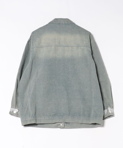 ViViDAY(ビビデー)の「フロントリボン&レース ビッグシルエットデニムジャケット(デニムジャケット・レディース・サックスブルー・M)」の16枚目の写真