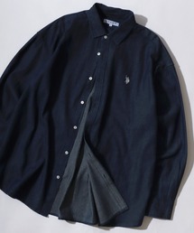 U.S. POLO ASSN. | U.S. POLO ASSN./ユーエスポロアッスン オーバーサイズ ワンポイント刺繍 ブロード デニム 無地 チェック レギュラーカラーシャツ 長袖シャツ レディース メンズ(シャツ/ブラウス)