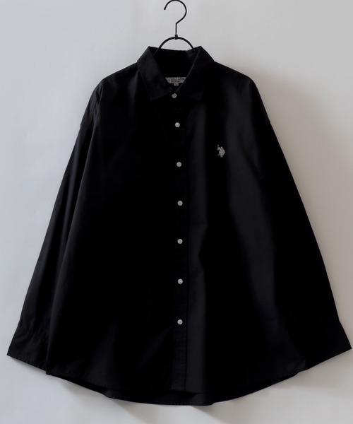 U.S. POLO ASSN.(ユーエスポロアッスン)の「U.S. POLO ASSN./ユーエスポロアッスン オーバーサイズ ワンポイント刺繍 ブロード デニム 無地 チェック レギュラーカラーシャツ 長袖シャツ レディース メンズ(シャツ/ブラウス・メンズ・ホワイト/ベージュ系その他/グリーン系その他/ブルー系その他/グレー系その他/インディゴブルー/ライトブルー/ブラック・M/L/LL)」の10枚目の写真