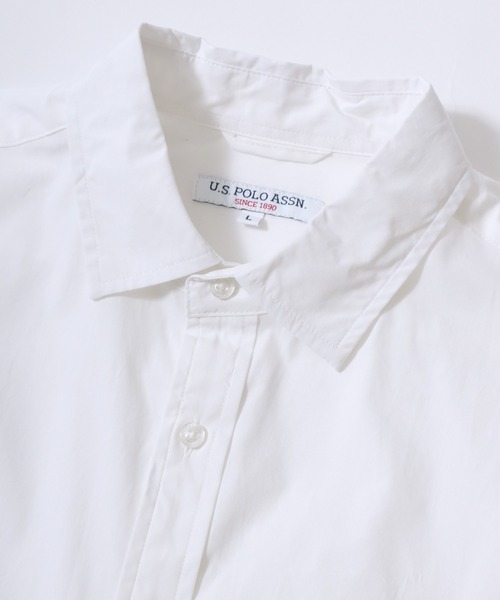 U.S. POLO ASSN.(ユーエスポロアッスン)の「U.S. POLO ASSN./ユーエスポロアッスン オーバーサイズ ワンポイント刺繍 ブロード デニム 無地 チェック レギュラーカラーシャツ 長袖シャツ レディース メンズ(シャツ/ブラウス・メンズ・ホワイト/ベージュ系その他/グリーン系その他/ブルー系その他/グレー系その他/インディゴブルー/ライトブルー/ブラック・M/L/LL)」の18枚目の写真