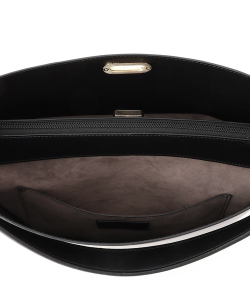 VIS(ビス)の「楕円ひねり3層ショルダーバッグ/2WAY(ショルダーバッグ・レディース・キナリ/ベージュ/ブラック・FREE)」の6枚目の写真