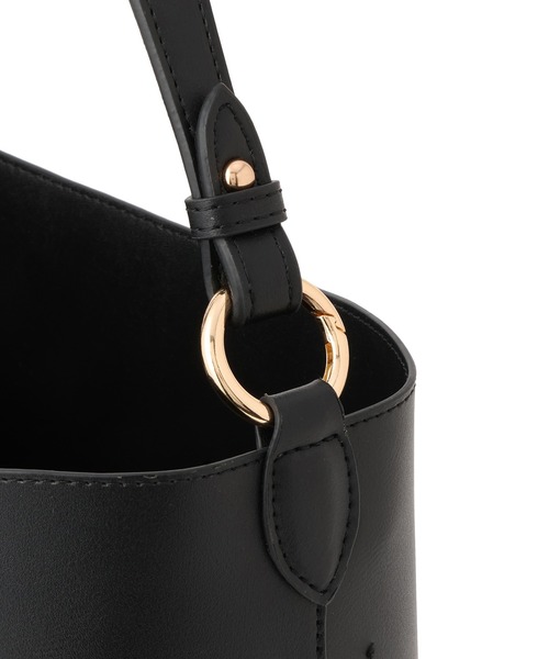 VIS(ビス)の「楕円ひねり3層ショルダーバッグ/2WAY(ショルダーバッグ・レディース・キナリ/ベージュ/ブラック・FREE)」の10枚目の写真