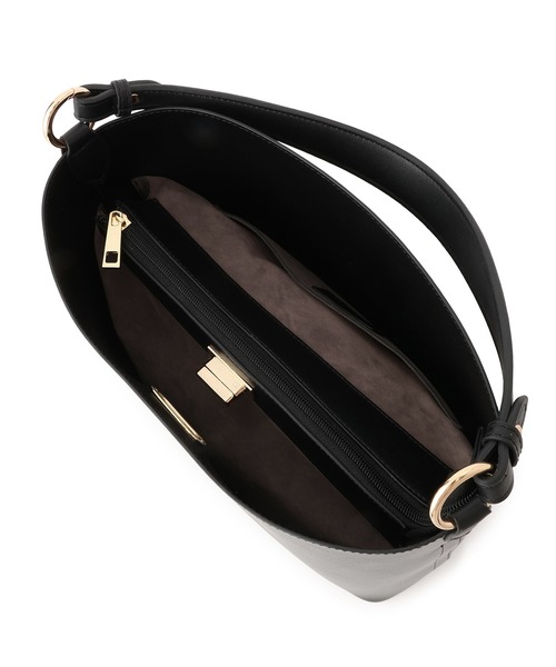 VIS(ビス)の「楕円ひねり3層ショルダーバッグ/2WAY(ショルダーバッグ・レディース・キナリ/ベージュ/ブラック・FREE)」の12枚目の写真