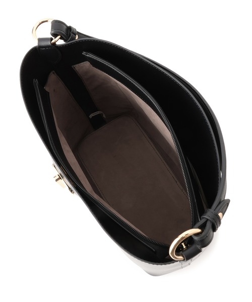 VIS(ビス)の「楕円ひねり3層ショルダーバッグ/2WAY(ショルダーバッグ・レディース・キナリ/ベージュ/ブラック・FREE)」の14枚目の写真