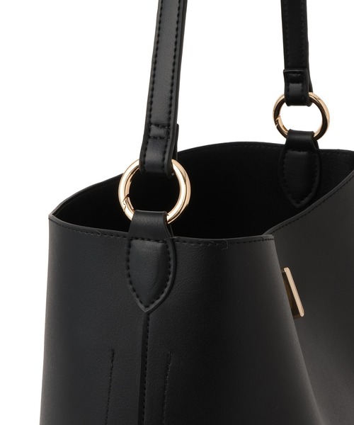 VIS(ビス)の「楕円ひねり3層ショルダーバッグ/2WAY(ショルダーバッグ・レディース・キナリ/ベージュ/ブラック・FREE)」の18枚目の写真