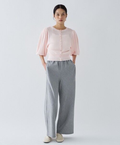 cloenc（クロエンス）の「【セットアップ／接触冷感／マシンウォッシュ】リネンライクイージーパンツ（その他パンツ・レディース・ライトグレー系3・03/02/01）」の12枚目の写真
