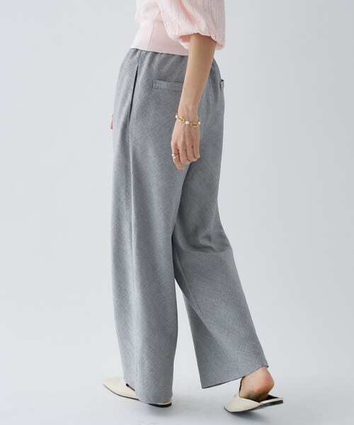 cloenc（クロエンス）の「【セットアップ／接触冷感／マシンウォッシュ】リネンライクイージーパンツ（その他パンツ・レディース・ライトグレー系3・03/02/01）」の9枚目の写真