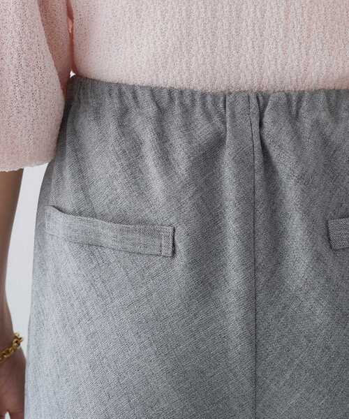 cloenc（クロエンス）の「【セットアップ／接触冷感／マシンウォッシュ】リネンライクイージーパンツ（その他パンツ・レディース・ライトグレー系3・03/02/01）」の4枚目の写真