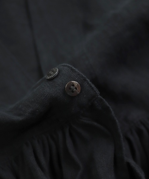 Brocante（ブロカント）の「[Brocante / ブロカント] リネンキャンバス コロンヴィシャツ（シャツ/ブラウス・レディース・アイボリー/ブラック・2）」の9枚目の写真