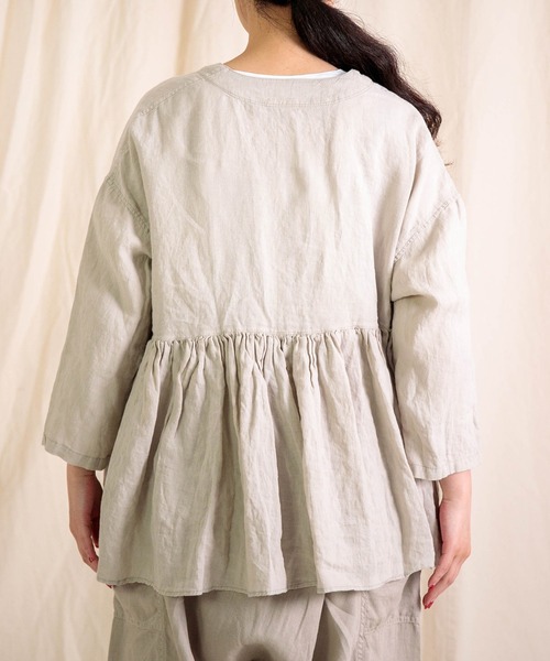 Brocante（ブロカント）の「[Brocante / ブロカント] リネンキャンバス コロンヴィシャツ（シャツ/ブラウス・レディース・アイボリー/ブラック・2）」の19枚目の写真