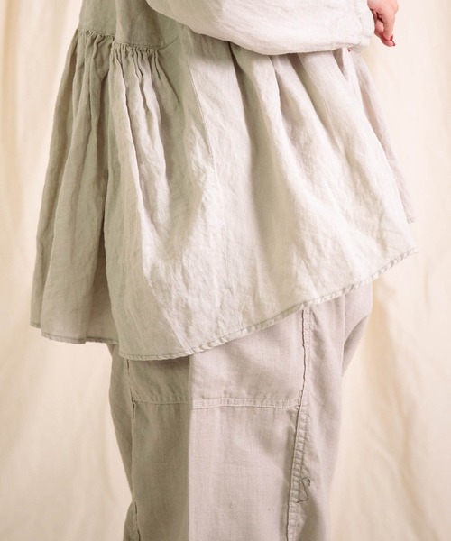 Brocante（ブロカント）の「[Brocante / ブロカント] リネンキャンバス コロンヴィシャツ（シャツ/ブラウス・レディース・アイボリー/ブラック・2）」の21枚目の写真