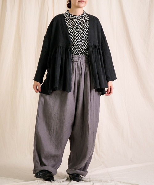 Brocante（ブロカント）の「[Brocante / ブロカント] リネンキャンバス コロンヴィシャツ（シャツ/ブラウス・レディース・アイボリー/ブラック・2）」の22枚目の写真