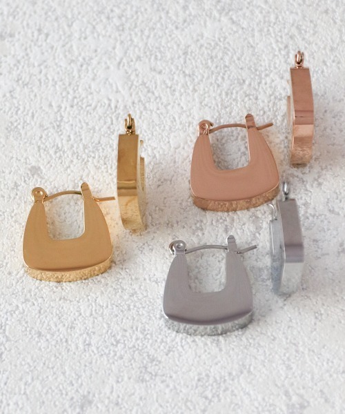 Per sist ence（パーシエンス）の「ボリュームスクエアピアス（ピアス（両耳用）・レディース・ゴールド/シルバー/ピンク・FREE）」の4枚目の写真