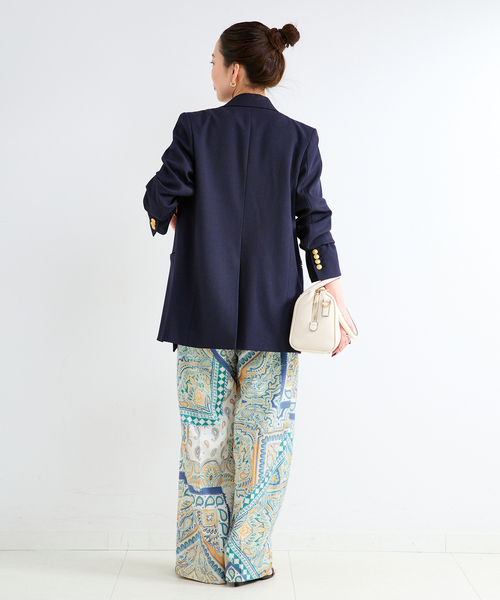 B.C STOCK(ベーセーストック)の「手洗い可 / FINEアートプリントバックゴムトラウザー(その他パンツ・レディース・グリーン/ピンク/ブラウン・FREE)」の11枚目の写真