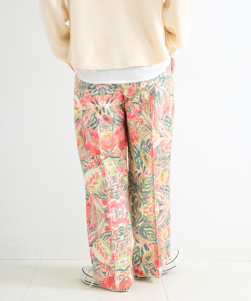 B.C STOCK(ベーセーストック)の「手洗い可 / FINEアートプリントバックゴムトラウザー(その他パンツ・レディース・グリーン/ピンク/ブラウン・FREE)」の22枚目の写真