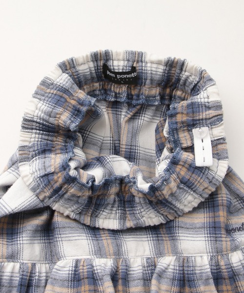 pom ponette junior（ポンポネットジュニア）の「チェックティアードスカート×インナーパンツ（スカート・キッズ・グレイッシュブルー・150cm/140cm/LL(165cm)/160cm）」の6枚目の写真