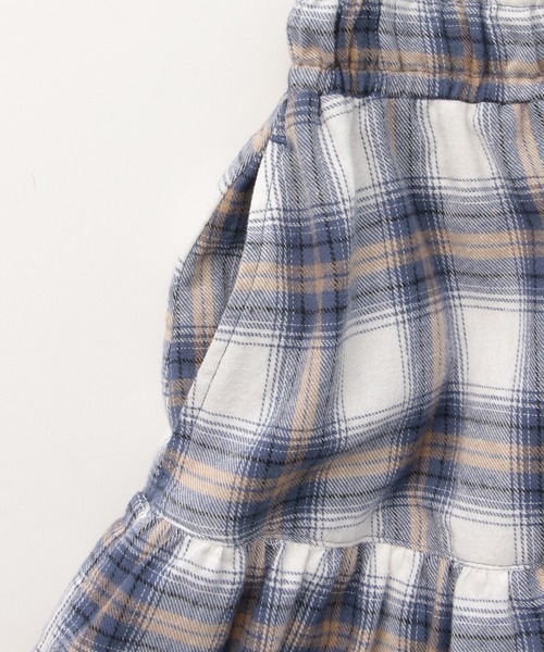 pom ponette junior（ポンポネットジュニア）の「チェックティアードスカート×インナーパンツ（スカート・キッズ・グレイッシュブルー・150cm/140cm/LL(165cm)/160cm）」の8枚目の写真